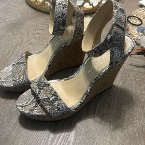 Snakes can print platform Jessica Simpson shoes very cute